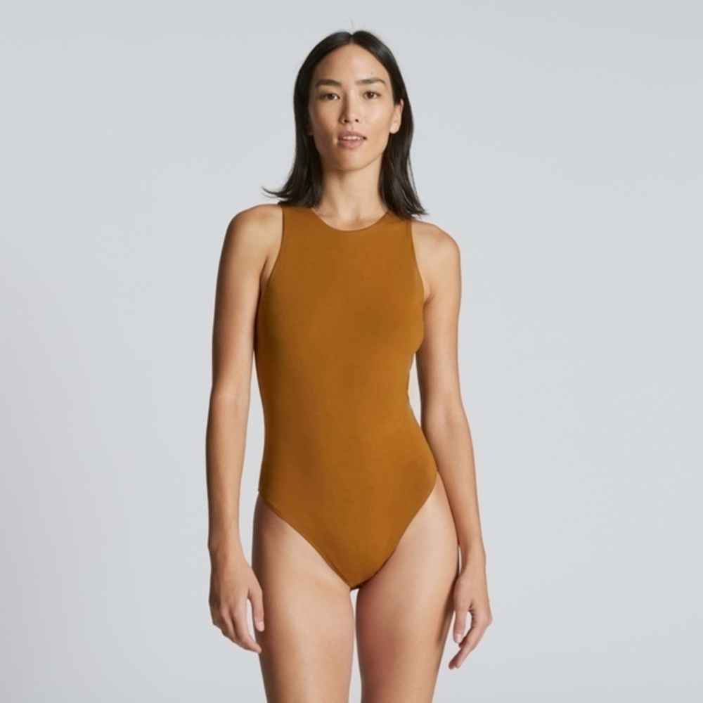 Everlane The Cutaway Tank Bodysuit Supima Cotton Blend Size Small